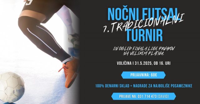 7. tradicionalni nočni futsal turnir – žreb skupin in razpored